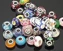 Pack of Ten (10) Assorted Colorful 100% Pure Murano Glass Bead Charms - Fits Pandora, Chamilia, Troll, and Biagi Charm Bracelets