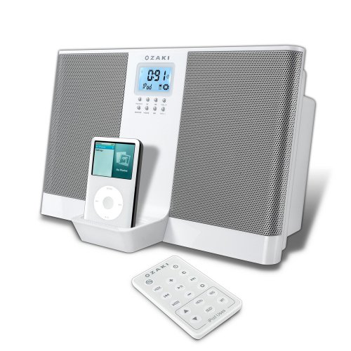 Childrens Toyshop  Electronics : Ozaki iBand Duet iPod Speakers with built in FM Radio and Alarm Clock - White