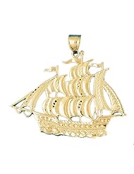 CleverEves 14K Gold Pendant Pirate Ship 9.4 - Gram(s)