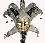 Masquerade Jester Masks with Black and Silver Collars and Gold Music Score Facial for Women Masquerade Jester Masks with Black and Silver Collars and Gold Music Score Facial for Women