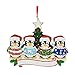 Personalized Ugly Sweater Family of 4 Christmas Tree Ornament 2019 - Cozy Penguin Snow Winter Holiday Tradition North Pole Mother Father Child Foster Friend Gift Year - Free Customization (Four)