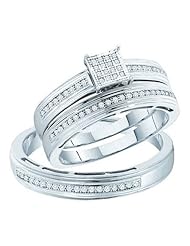 0.25CTW DIAMOND MICRO PAVE TRIO SET