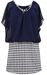 Girls  Taffeta/Velvet/Knit Long Sleeves Plaid Print Empire   Waistline  Dress With a Bow(s)