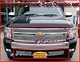 07 08 Chevy Silverado 1500 Billet Grille 3pc Set
