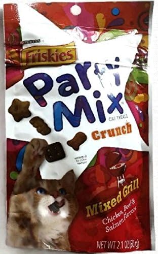 Friskies Partymix Bundle (1) 2.1oz Original Chicken,liver & Turkey (1)-2.1oz Mixed Grill Chicken,beef,salmon & (1)-2.1oz Beachside Mix Shrimp,crab & Tuna Flavors with 1-bird Beam Laser Pointer Toy