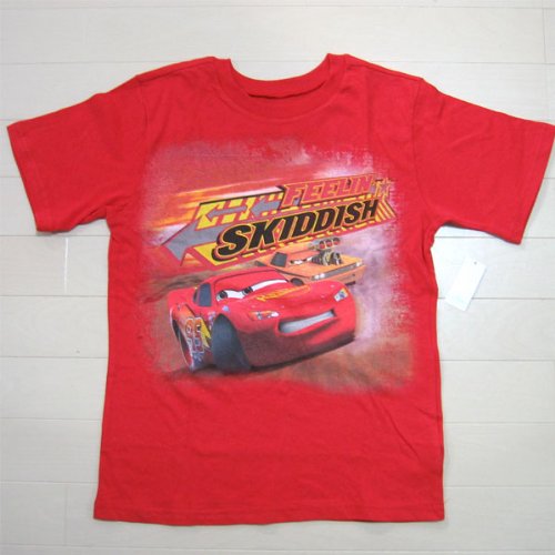 Disney（ディズニー）カーズ半袖Tシャツ7/8才・SKIDDISH（レッド） [Baby Product]