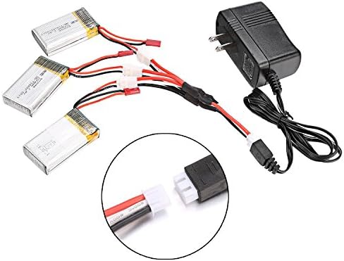 Lanno MJX X600 X601H Spare Parts Lipo Battery 7.4v 700mah with Charger and 3 in 1 Charger Cable
