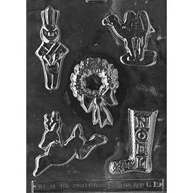 ASSORTMENT WITH STOCKING Christmas Candy Mold Chocolate by CybrTrayd