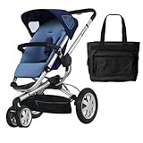 Quinny CV155EBKIT1 Buzz 3 Stroller - Electric Blue With a Diaper Bag Quinny CV155EBKIT1 Buzz 3 Stroller - Electric Blue With a Diaper Bag