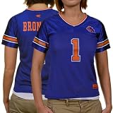NCAA Boise State Broncos #1 Women's Stadium Football Jersey - Royal Blue (Small)