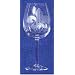 Individually Hand Etched Fleur De Lis White Wine Glass 9" Set / 4