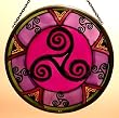 Celtic Swirls Design in Stained Glass