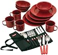 Coleman 24 Piece Enamelware Dining Kit & Cutlery Set