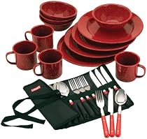 Coleman Speckled Enamelware Dining Kit