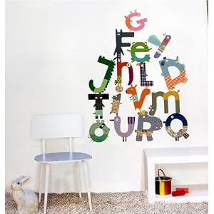 Animals Alphabet adorable Wall Stickers by Nouvelles Images