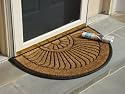 Coco Fiber Half Round In-Laid Doormat 18 x 30 Inch