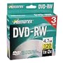 Memorex 4.7GB 2x DVD-RW Media (3-Pack)