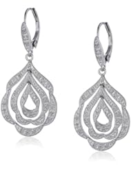 Silver Teardrop Diamond Earrings (0.17 cttw, I-J Color, I2-3 Clarity)