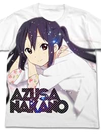 けいおん!! 中野梓フルグラフィックTシャツ ホワイト サイズ:L