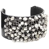 Leslie Danzis Black And Crystal Adjustable Cuff Bra