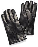  : Gruppo Italiano Men's Cashmere Leather Glove, Black, Medium