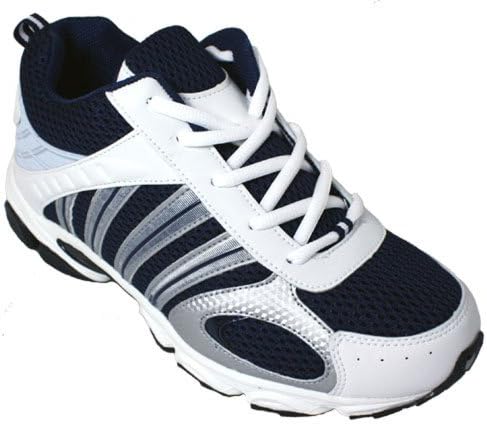 CALDEN - K2353 - 3.2 Inches Taller Sneaker - Size 8 D US - Height Increasing Elevator Shoes (Navy Blue & White Sneakers)