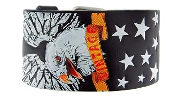 Vintage Ink Mens Tatto Isspired Wide Leather Wrist Cuff