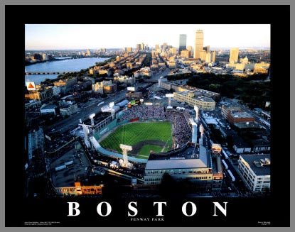 Boston Red Sox - Fenway Park - Green Monster - Med - Wood Mounted Poster Print