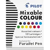 Pilot Pen Parallel Pen Calligraphy Pen Assorted Colors Ink Refills, 77312