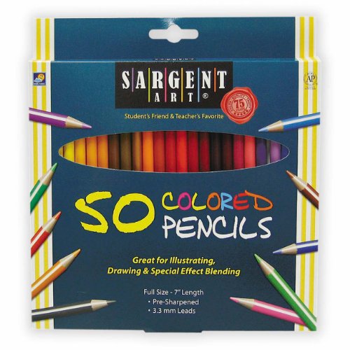 Sargent Art 22-7251 50-Count Assorted Colored Pencils