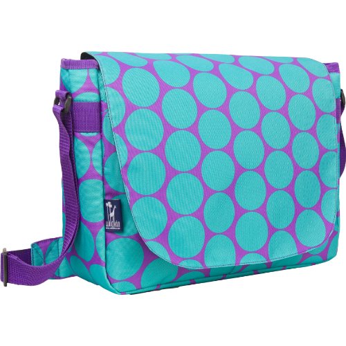 Wildkin Big Dot Aqua Laptop Messenger Bag