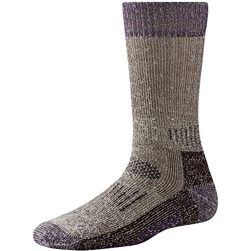 Smartwool Women's Hunt Heavy Crew Socks Merino Wool Chestnut and Deep Purple