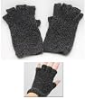 Handmade Alpaca Natural Fiber Fingerless Gloves - Charcoal Beauty - Knitted 100% By Hand (Women/teens)