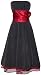  : 50's Black Red Strapless Rockabilly Polkadot Prom Dress