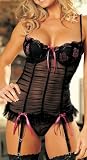 Shirley of Hollywood Women’s 2-Tone Bustier With Shirred Lace img