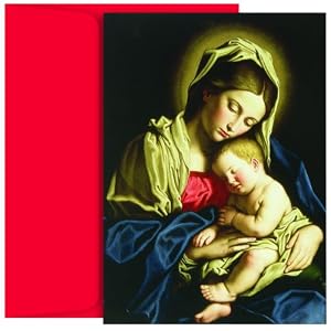 Madonna & Child At Rest Religious Christmas Cards -