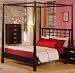 Queen Size Cappuccino Finish Canopy Bed
