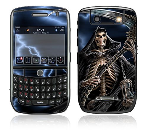 The Reaper Skull Design Decal Skin Sticker for BlackBerry Curve 8900 Cell Phone