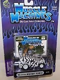 Muscle Machines 1/64 Scale Diecast 1942 Jeep Military Vehicle in Color Black/white No#03-16