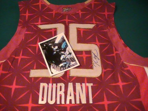 KEVIN DURRANT SIGNED AUTOGRAPHED JERSEY OKLAHOMA CITY THUNDER COA + PROOF PHOTO