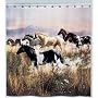 Band of Thunder Fabric Shower Curtain