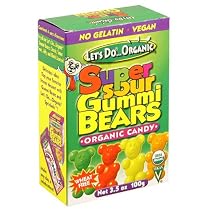 Let's Do Organic Super Sour Gummi Bears, 3.5-Ounce Boxes (Pack of 12)