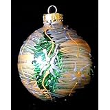Angel Wings Design - Hand Painted - Heavy Glass Ornament - 3.25 inch diameter by BELLISSIMO!