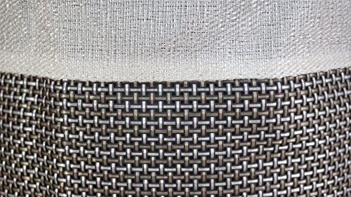 Rightleft Textilene Household Laundry Basket,Laundry Hamper Essentials Clothes Hamper Laundry Tote with Rope Handles(Black and White)