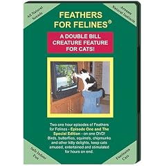 Feathers For Felines Double Bill Creature Feature DVD: Episode 1 & Special Edition videos/cat toys for cats