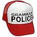 The Goozler Grammar Police - Funny Parody Joke Gag - Adult Trucker Cap Hat, Red