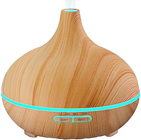 Homeful Aroma Essential Oil Diffuser 300ml Upgraded Version Wood Grain Ultrasonic Cool Mist Humidifier for Home Office Yoga Spa Bedroom