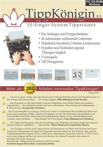 Childrens Toyshop  Software : TippKönigin - 10-Finger-System Tipptrainer der neuen Generation