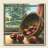 Absorbastone Coasters ~ Apple Basket in Window