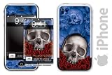 New Apple iPhone Protective Skin with E Shock drop resistant vinyl. - BoneCollector - Blue
